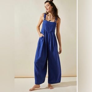 Free People Sun Drenched Overalls / Large